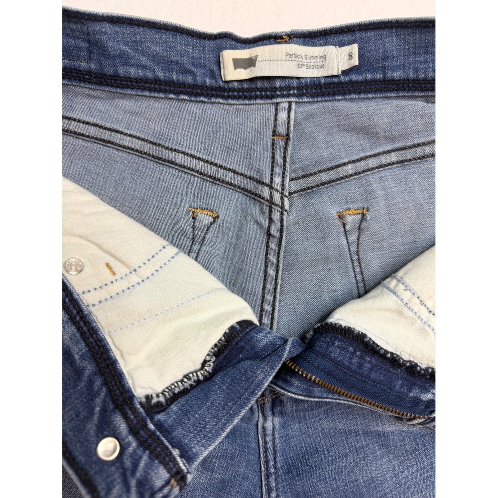 Levis 512 Bootcut Jeans Womens 8 Medium Wash Perfectly Slimming Blue Denim - Picture 11 of 16
